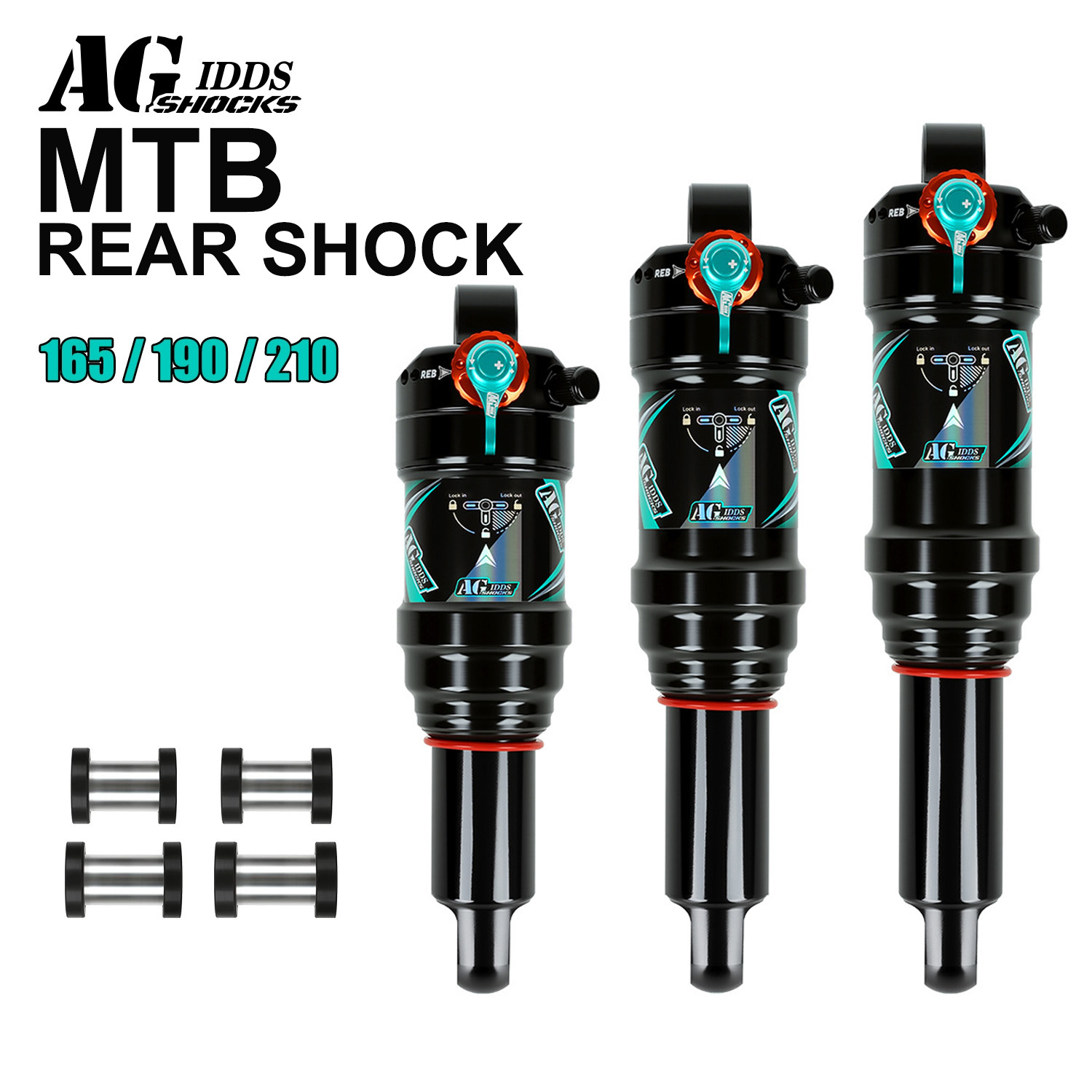 Mountain Biking Downhill - Amortecedor Traseiro AGSHOCKS MTB para Bicicleta
