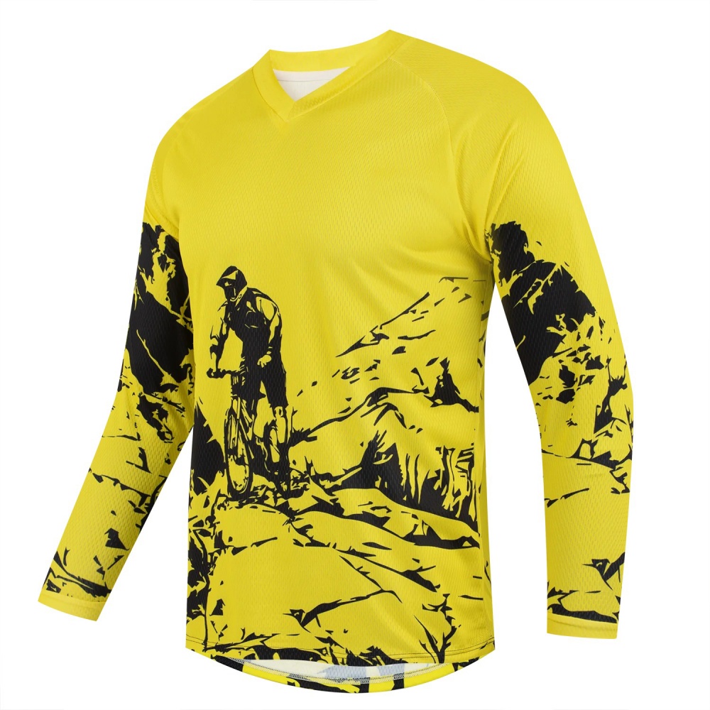Mountain Biking For Fitness - Camiseta Esportiva Masculina de Manga Longa