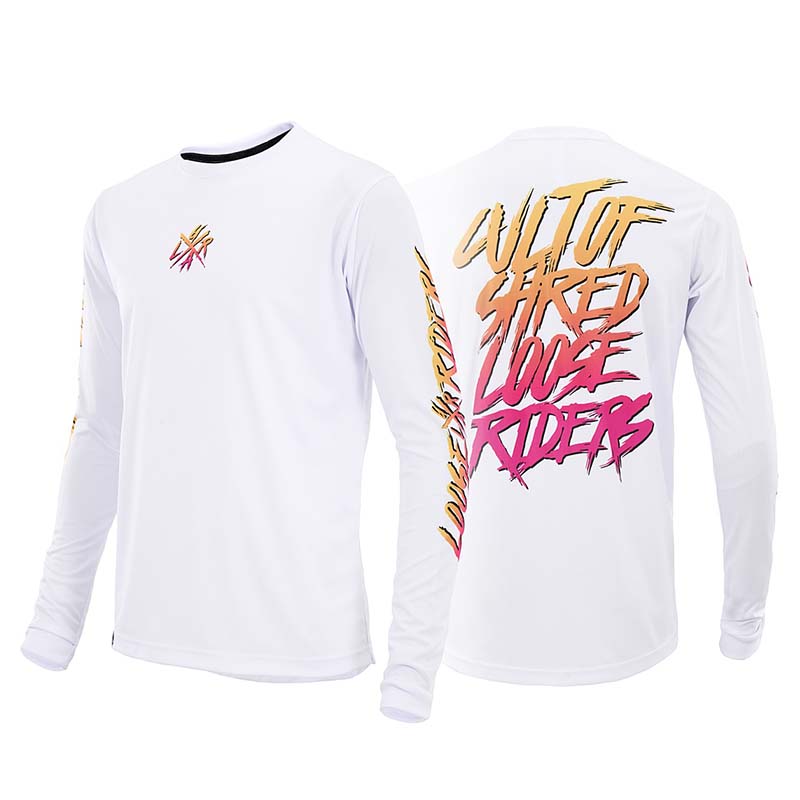 Mountain Biking Downhill - Camisa Masculina de Manga Longa Loose