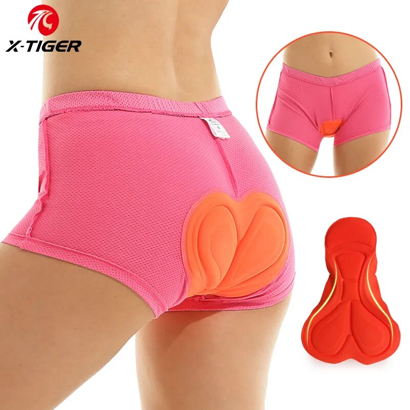 X-TIGER-Roupa Interior De Cicl - Mountain Biking Shorts Women avaliação e preço
