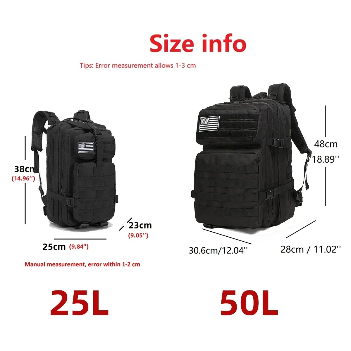 Mochila tática molle 25l/50l,  - Mountain Biking Waist Pack avaliação e preço